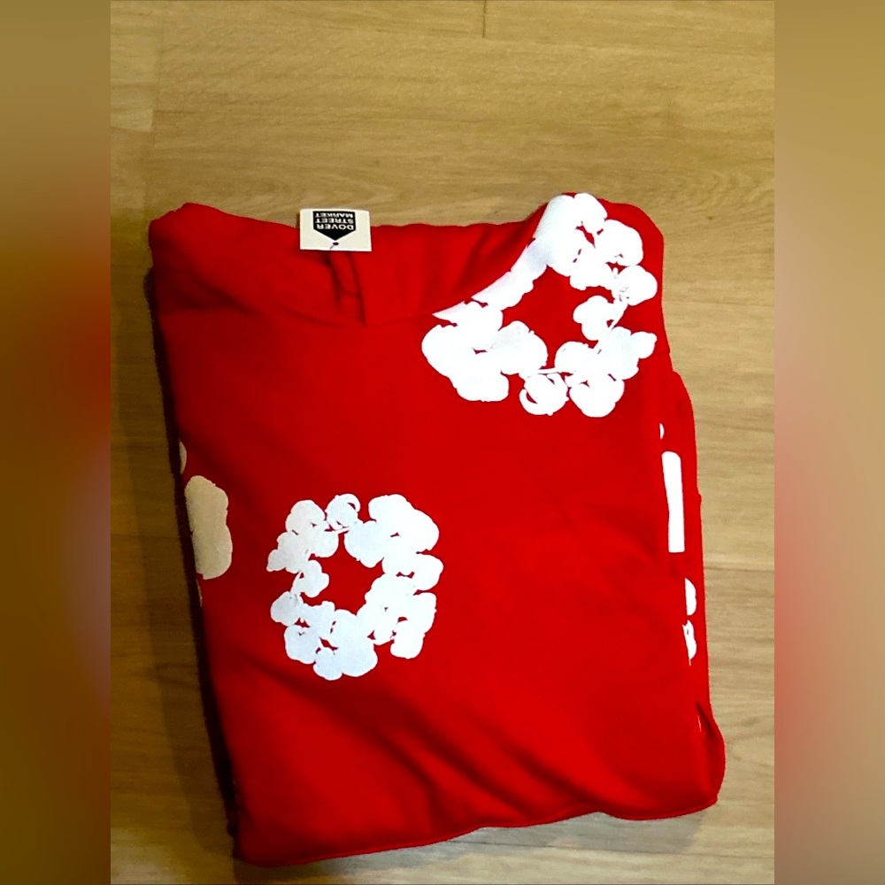 Red Denim tears Hoodie